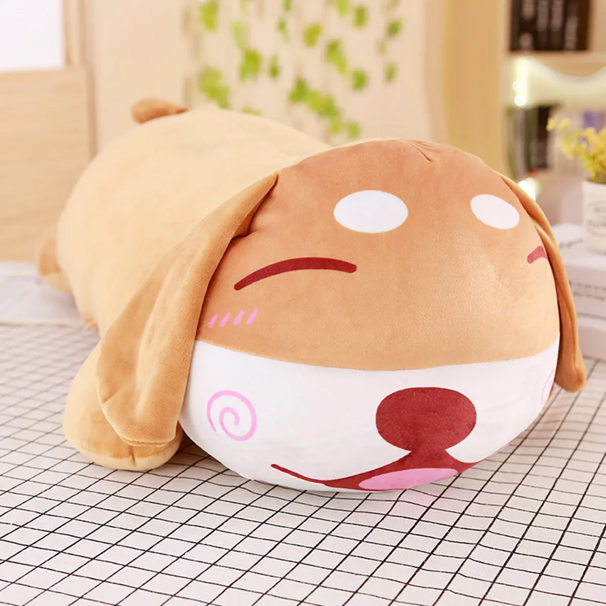 Мягкие игрушки, животные, собака, милые плюшевые игрушки, кукла, Kawaii Dog, мягкая набивка, мультяшная Подушка, игрушка, подарок для детей, Детский домашний декор для детей - Цвет: brown blink eye