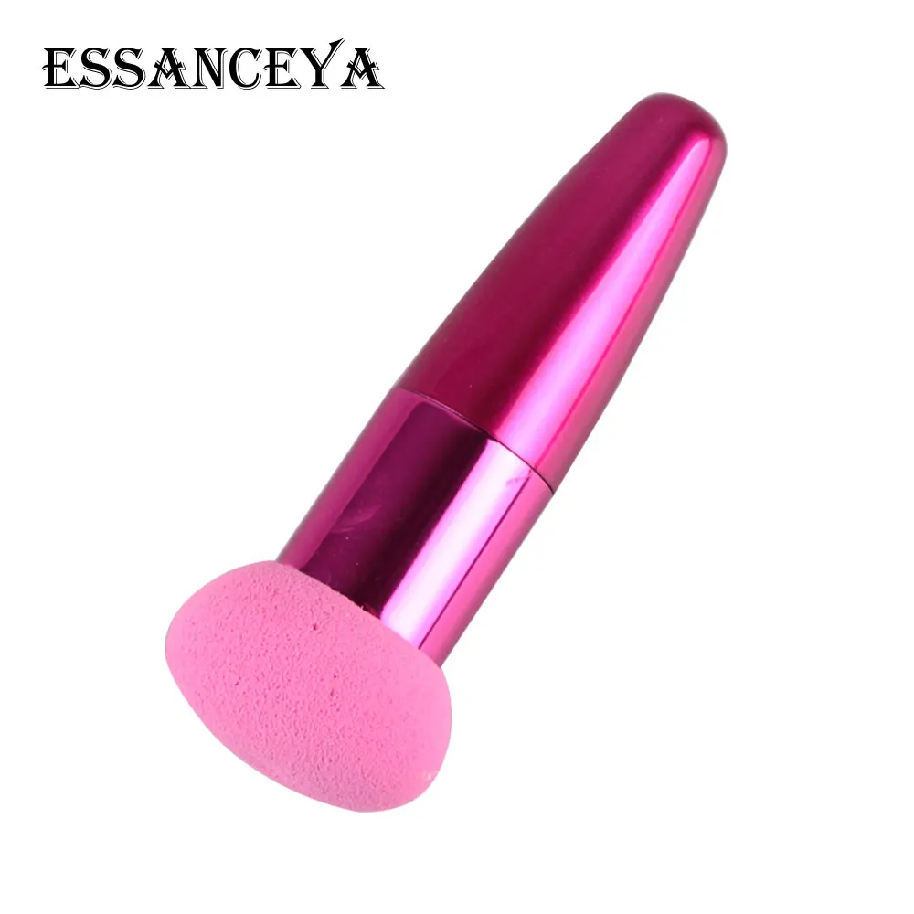 ESSANCEYA Профессиональный спонж для нанесения макияжа кисть BB крем пудра основа кисть Косметика Макияж Кисти губка гладкие водяные затяжки - Handle Color: pink