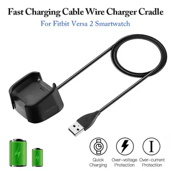

Charging Cradle Dock USB Data Cable Base Desktop Charger For Fitbit Versa Watch