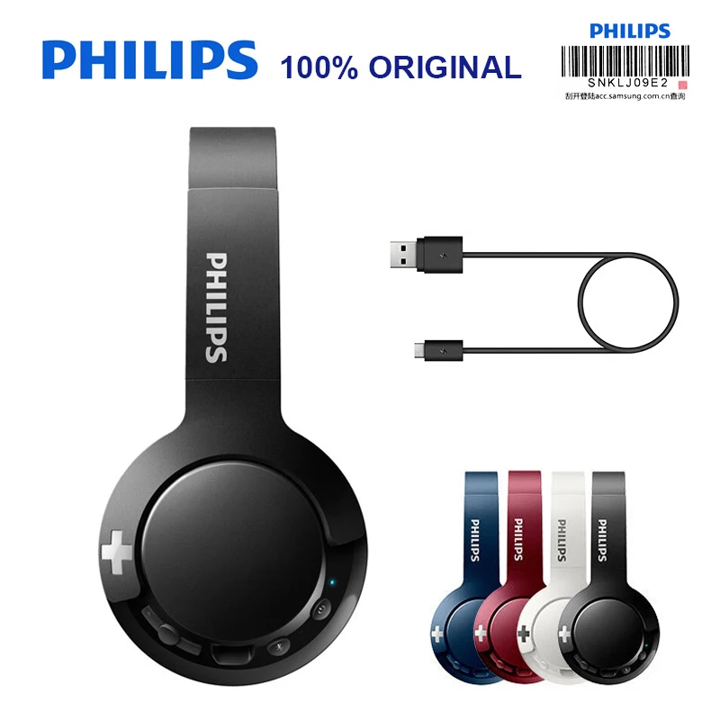 Оригинальные Беспроводные Наушники Philips SHB3075 HIFI Bluetooth 4,1 с микрофоном Шумоподавление для Galaxy S8/S9/S10 Note 8/9 huawei