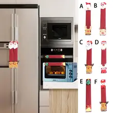 Рождественские украшения перчатки для микроволновой печи перчатки для холодильника покрытие для духовки Рождественское украшение для дома рождественские кухонные аксессуары Q3