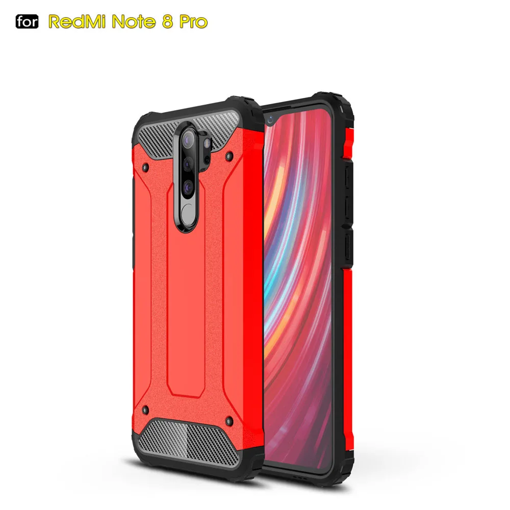 Red Противоударный защитный чехол 6,53 для Xiaomi Redmi Note 8 Pro, чехол для Xiaomi Redmi Note 8 Note8 Pro, задняя крышка для телефона, чехол - Цвет: Red