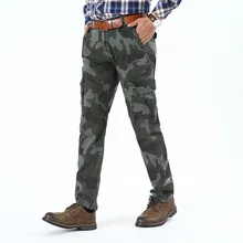 Брюки карго мужские военные брюки модные камуфляжные много карманов средняя талия повседневные свободные хлопковые брюки мужские длинные спортивные брюки