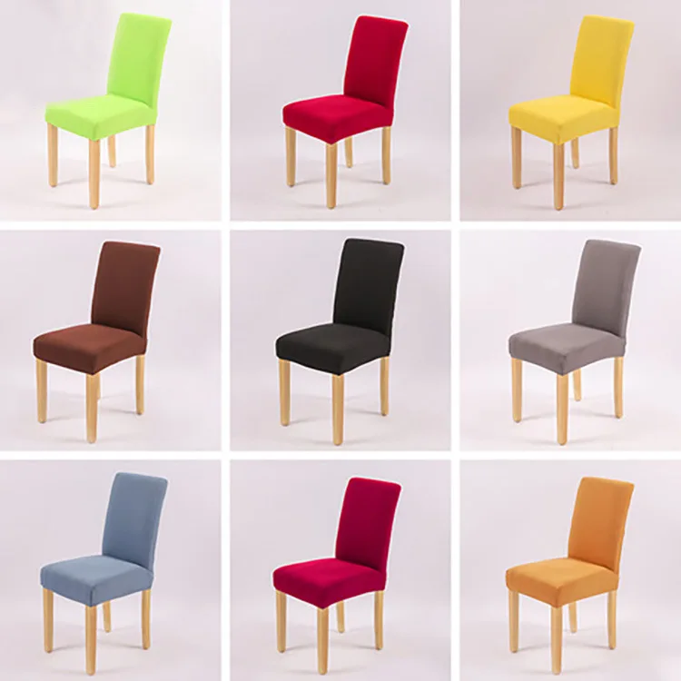 

1PC Solid Color Chair Cover Spandex Stretch Elastic Slipcovers Chair Covers for Dining Room Kitchen Wedding Banquet Hotel
