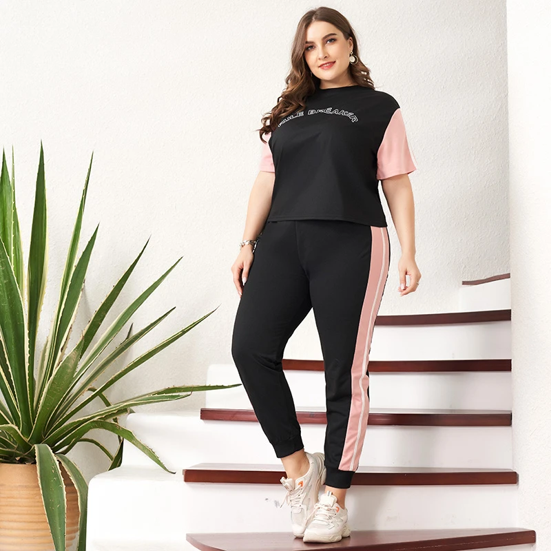 plus size striped suit