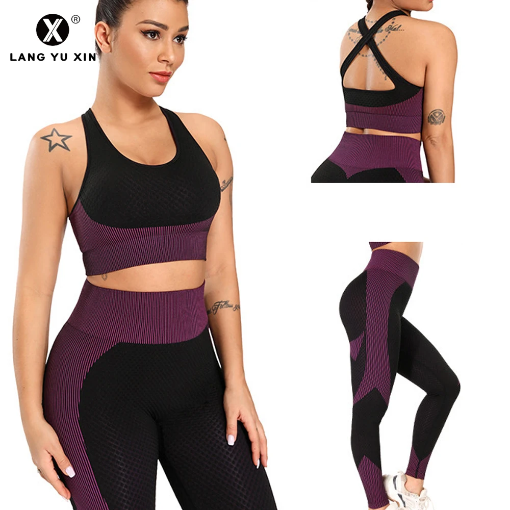 Женский бесшовный костюм для йоги одежда бега фитнеса рубашка сексуальный