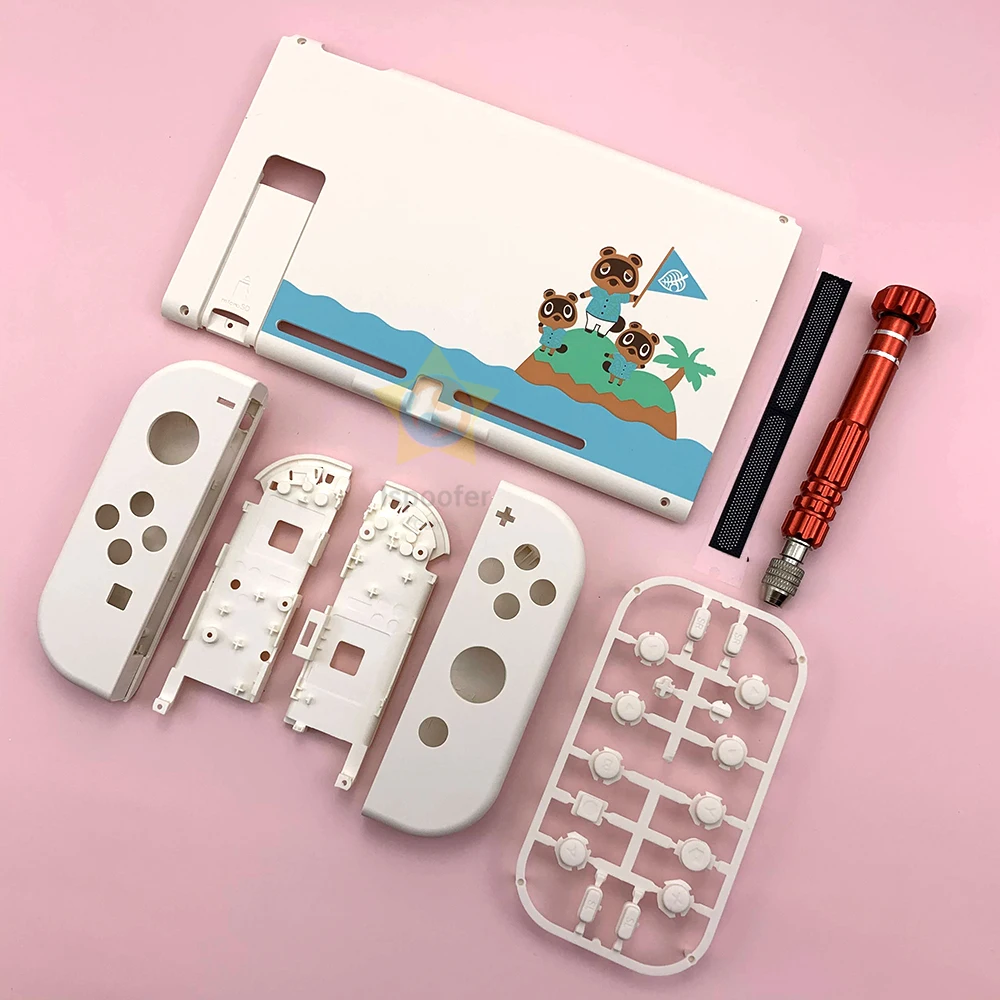 Розовая Сакура для Nintendo Switch животных пересечения консоли Замена Корпус крышка чехла Nitendo переключатель