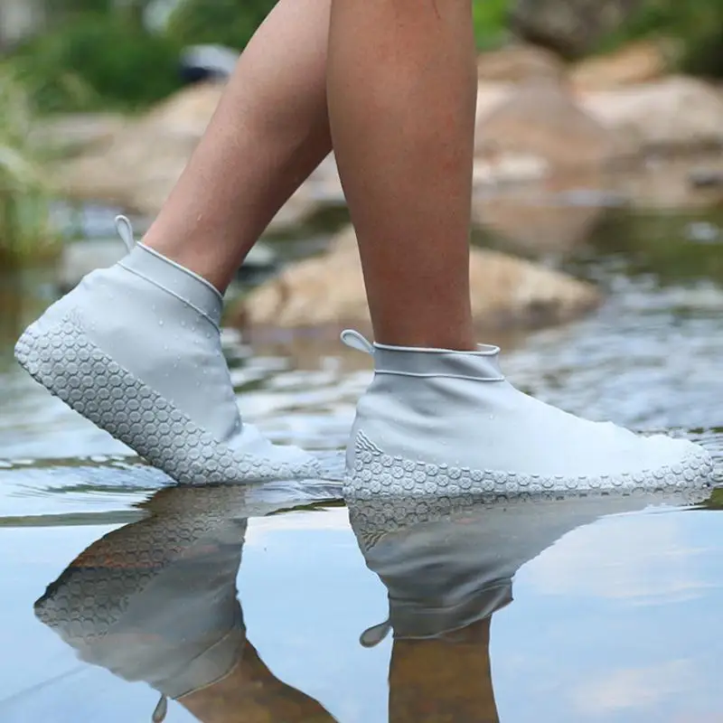 Водонепроницаемая силиконовая обувь с покрытием для женщин и мужчин, для улицы, нескользящая, переносная, непромокаемая обувь, Resuable резиновая обувь, протектор SH09181