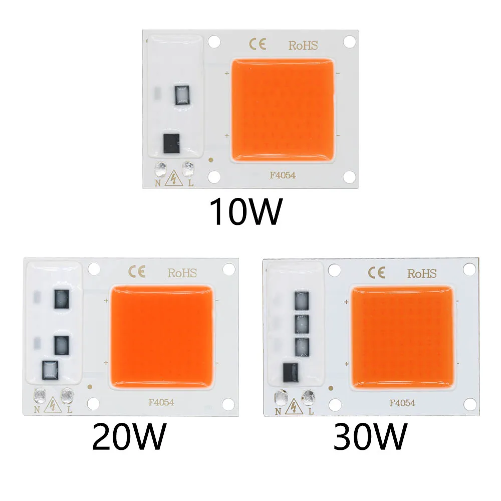 LED COB Grow Chip Phyto Lamp Full Spectrum No Need Driver AC220V 10W 20W 30W Smart IC For Indoor Garden greenhouse Growth Light
