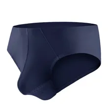 Sexy Men's Seamless Triangle Briefs Breathable Comfortable Mid-Waist Solid Color Underwear Gays Underpants Брифы Мужские