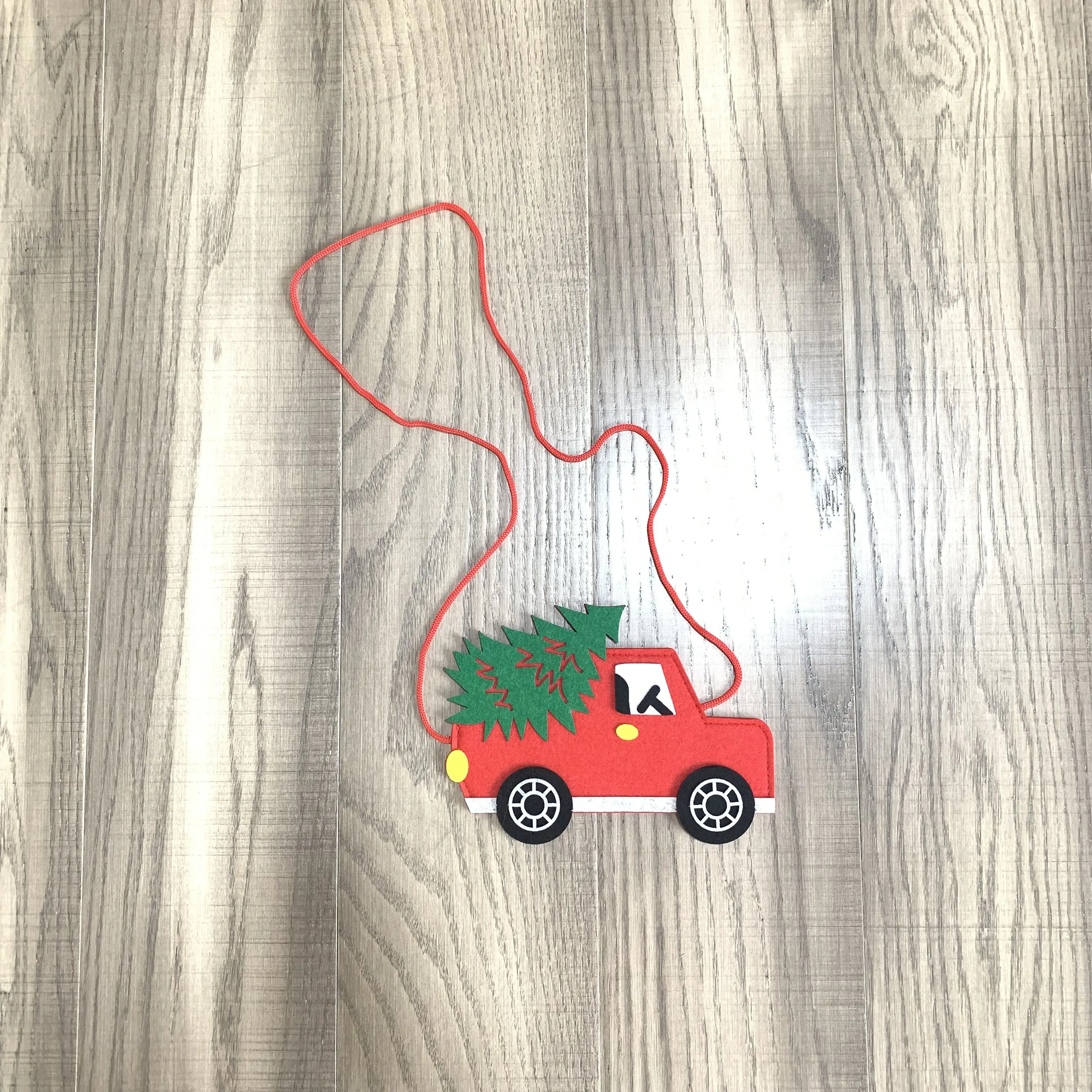 Рождественская елка, Санта Клаус, грузовик, кошелек для маленьких девочек, аксессуар, универсальный подарок, войлочная ткань