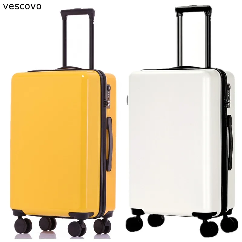 vescovo 20"24"26"inch Fashion Rolling Luggage Spinner High Quality Men Travel Suitcase On Wheels Women Trolley Bag