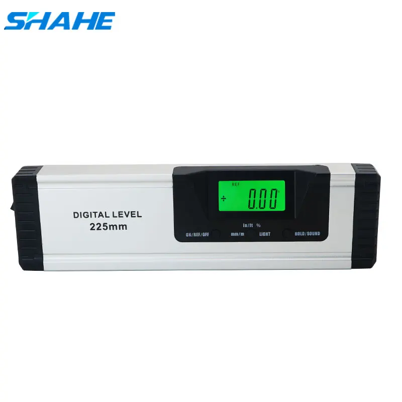 SHAHE Цифровой Угол Finder уровень 360 градусов диапазон спиртовой уровень 225 мм с магнитами подсветка Инклинометр линейка транспортира