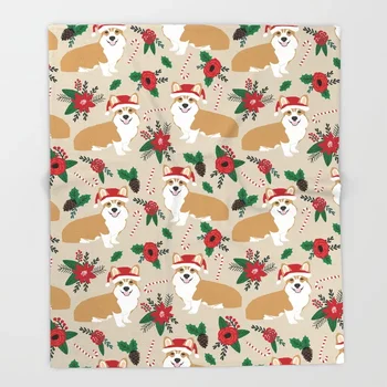 

Dog Corgi Cartoon Throw Blanket Cute Kids Design Welsh Corgi Christmas Corgi Blankets for Beds Christmas Decorations for Home