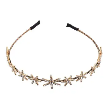 

1Pc Rhinestone Snowflake Headband Hairband Headpiece Party Prom Exquisite Plastic Hair Hoop Headdress Hair Band Hair Accessories