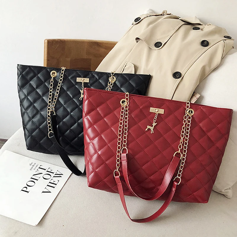 

Soft PU Leather Crossbody Bags For Women 2019 Chain Simple Style Shoulder Messenger Bag Lady Small Handbags PU Leather Black Bag