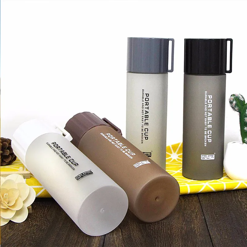 

550ML Outdoor Travel Frosted Leakproof Plastic Cup Drink Bottle Cute Convenient Male And Female Students Sports Space Bottle T
