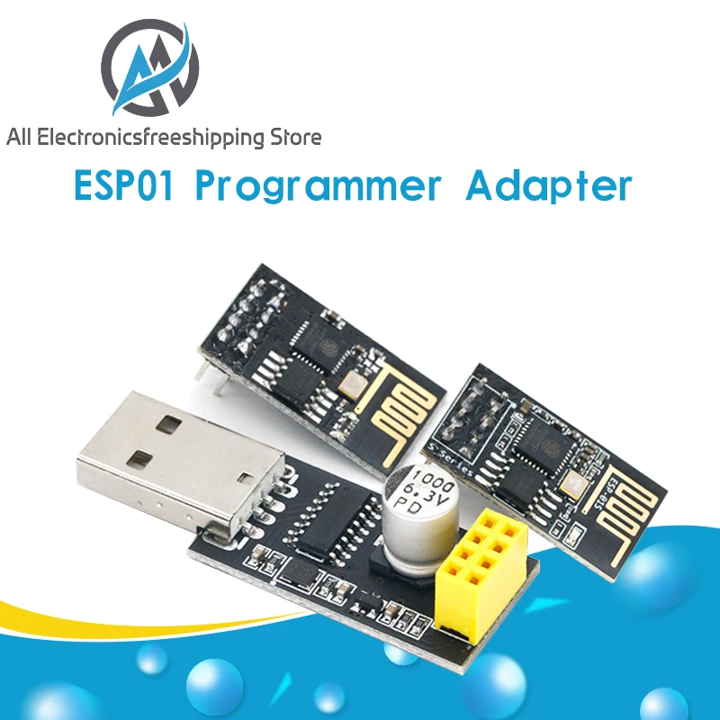 Адаптер программатора ESP01 UART GPIO0 Женский адаптер ESP8266 CH340G USB в последовательный