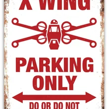X-Wing Parking Only-металлическая настенная дощечка с надписью Art-Star Force Wars Rebels Yoda(посетите наш магазин, больше товаров