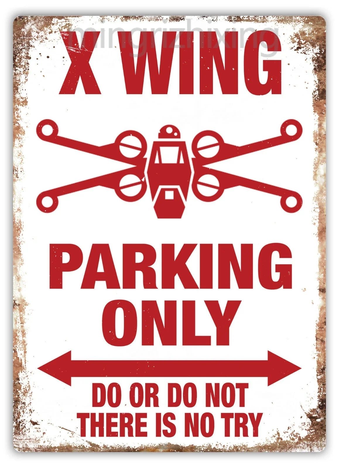 star wars metal sign