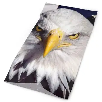 

SHINYWEET Bald Eagle and American Flag Outdoors & Daily Headwear - 16 Ways to Wear Headband/Neck Gaiter/Bandana/Helmet