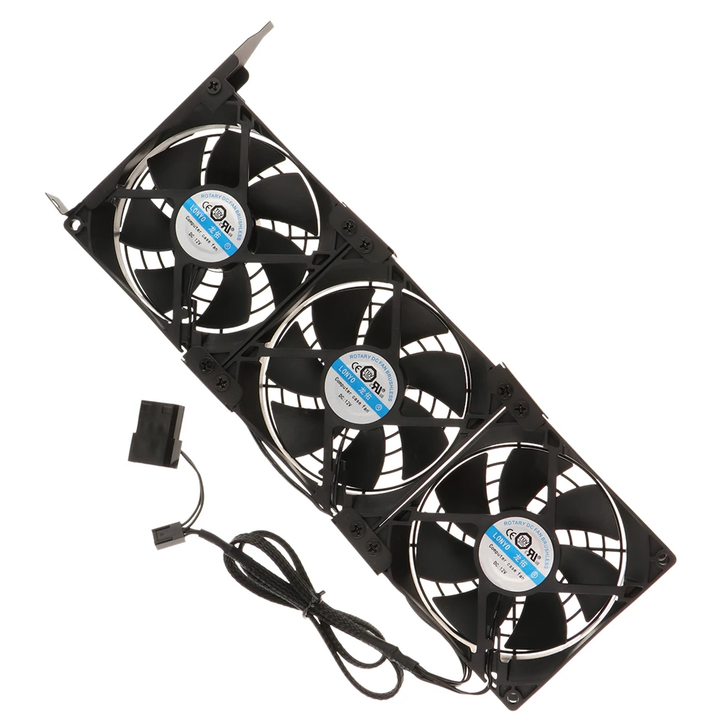 Кулер GPU VGA PCI Express Вентилятор Охлаждения видеокарты тройной тихий 90 мм