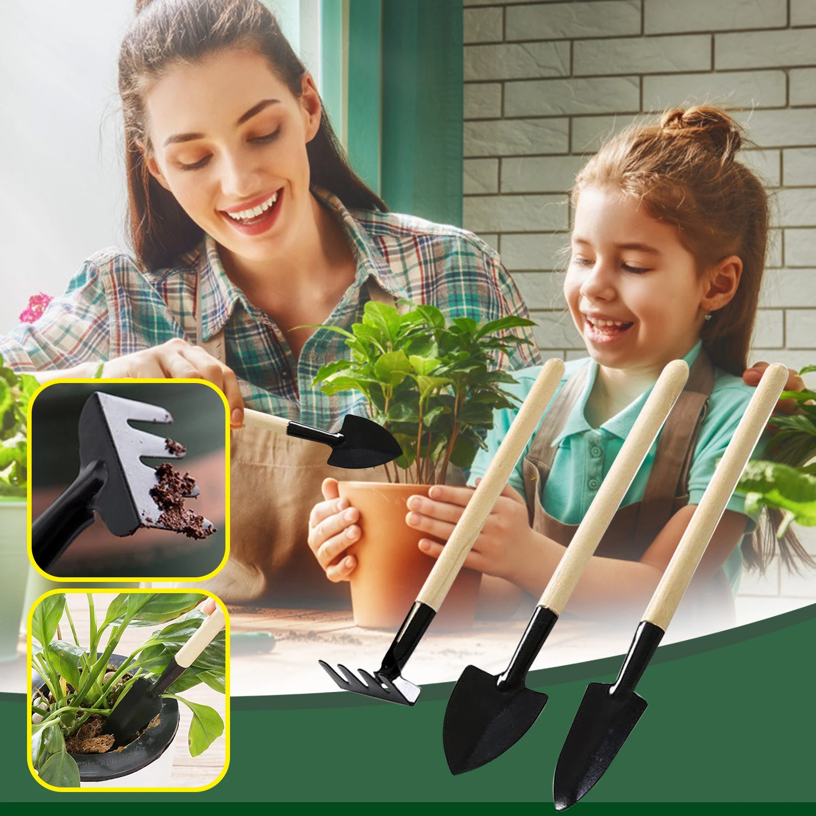 Juego de Herramientas jardinería plantas Soi, rastrillo|Kits riego| - AliExpress