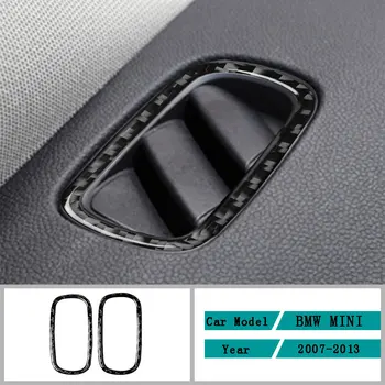 

Carbon Fiber Car Accessories Interior Air Outlet Protective Decoration Carbon Fiber Cover Trim Stickers For MINI F60 2007-2013