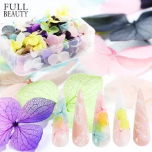 Высушенные цветы 100 шт/чехол для украшения ногтей 3D цвета натуральный цветочный УФ Гель-лак аксессуары для ногтей маникюр CH1505