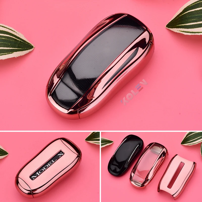 Cover chiave telecomando per Tesla Modello X Placcatura TPU PC - H1a9d6a954fe34dae9794345f9c21e1dae