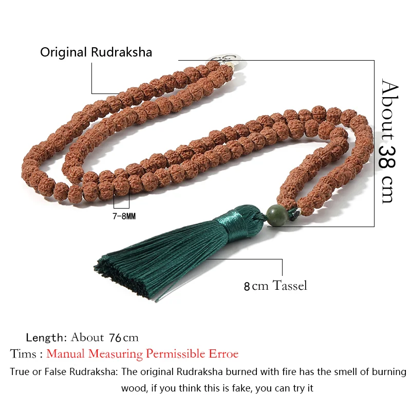 mulheres, colar Tassel, Yoga Meditação, 108Mala