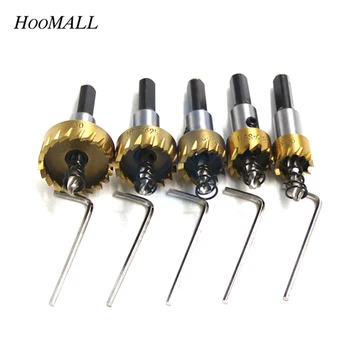

5Pcs 16-30mm Hole Opener Core Drill Bits Electric Ti Saw DIY Plasterboard Metal Hole Saw Drilling Electric Power Tools