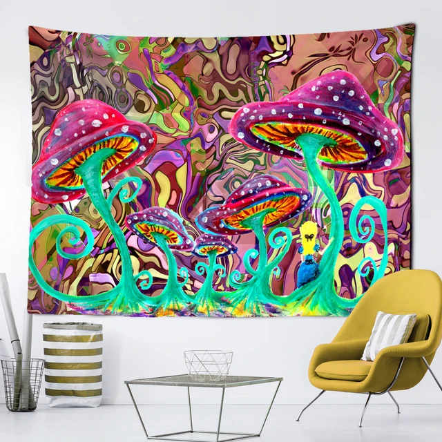 Colourful Bohemian Mushroom Psychedelic Tapestry
