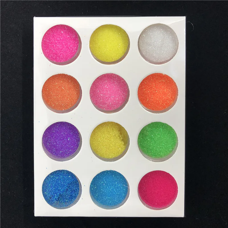 

12 Boxes/set Nail Art Powder Magic Holographic Sugar Powder (0.2MM) DIY Nail Art Glitter Decoration Ultra-thin 0.2mm Holo Powder