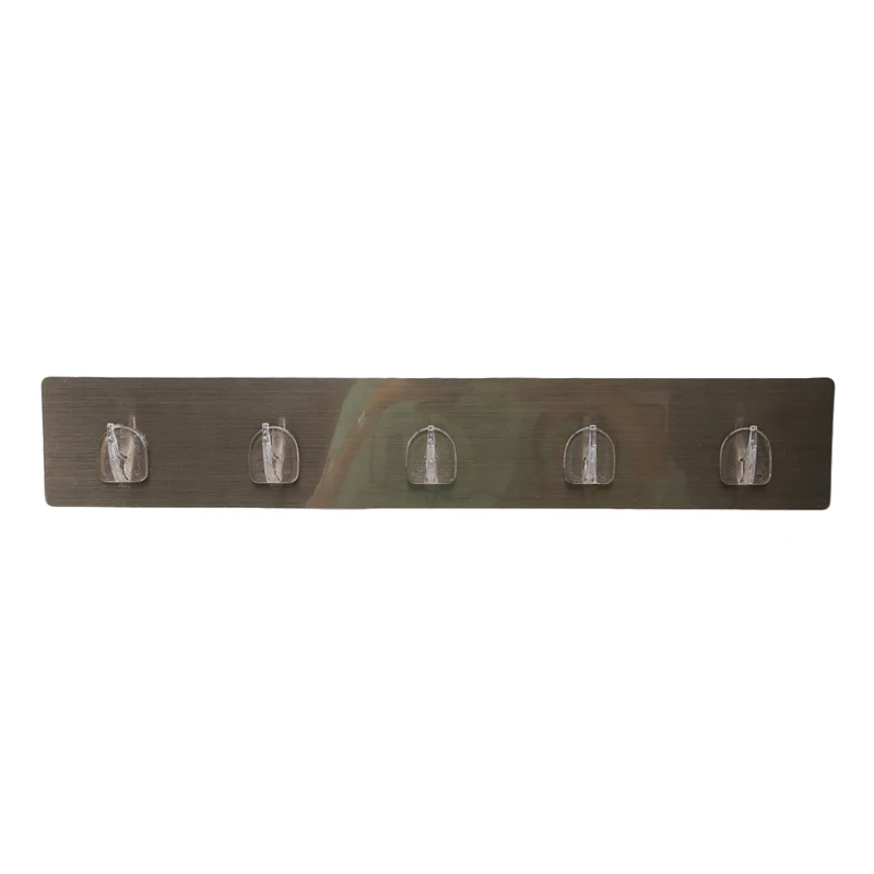 Creative Strong Self-adhesive Hook Fashion 5 Row Wall Hanger Door Hooks Hot Sale Storage Racks For Bathroom