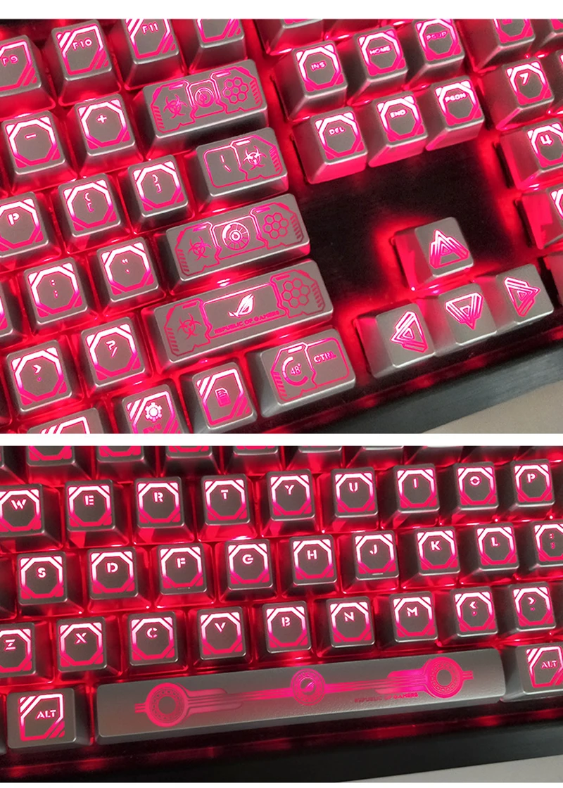 Roger Key cap s Project Серебряная клавишная крышка совместима с механической клавиатурой Corsair razer Cherry 6.0x 6.25x 6.5x для MX Switch