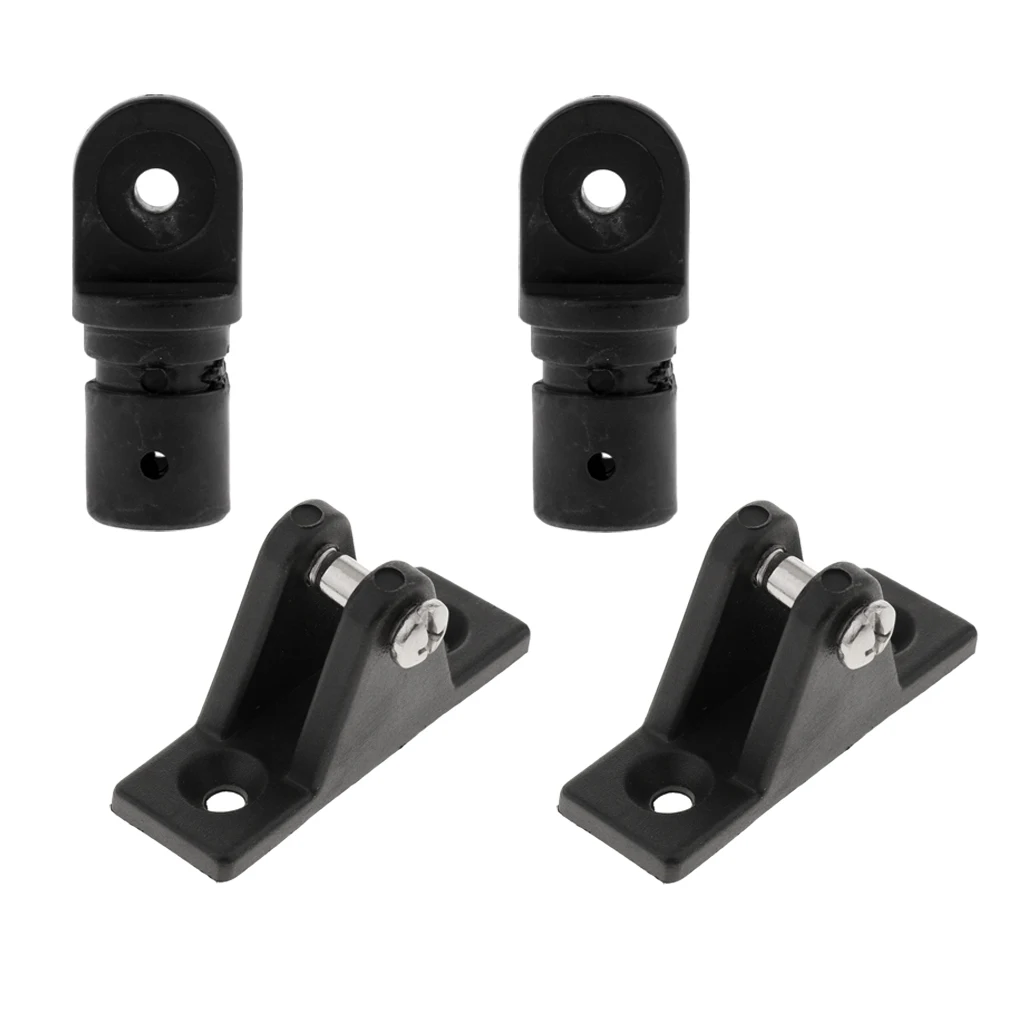 

Boat Cover/Canopy Deck Mount Hinge + Insert Tube End Cap Bimini Top Fitting