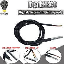1 sztuk DS1820 pakiet ze stali nierdzewnej wodoodporny czujnik temperatury DS18b20 czujnik temperatury 18B20 dla Arduino