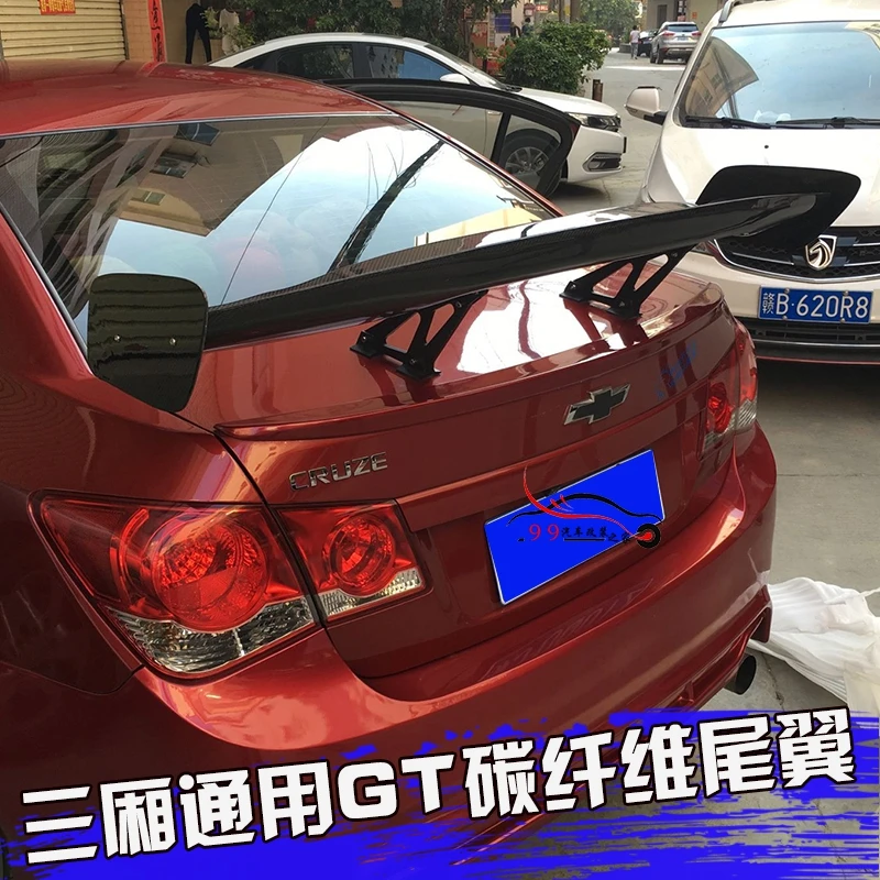 

Universal Car-Styling Carbon Fiber Rear Trunk Spoiler GT Wing for Chevrolet Cruze universal Sedan Spoiler