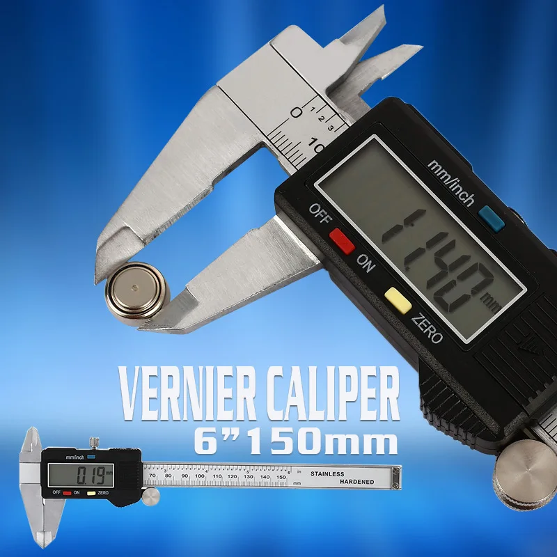 

Micrometer Vernier Caliper Universal Portable Metric/Imperial LCD Display Measurement Tester LCD Digital Vernier Caliper