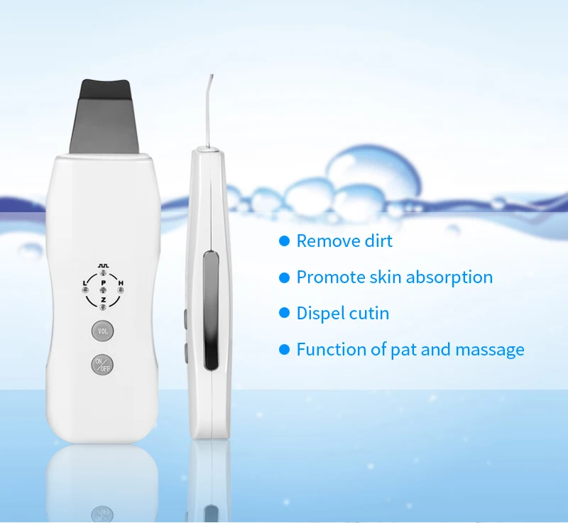 Ultrasonic Skin Scrubber Massager Machine Facial Skin Cleaning Anion Face Skin Care Ultrasound Peeling Skin Scrubber
