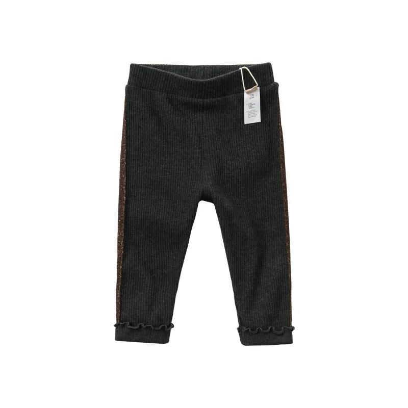 DBA11039 dave bella/осенние штаны для маленьких девочек детские длинные штаны брюки для малышей - Цвет: dark gray