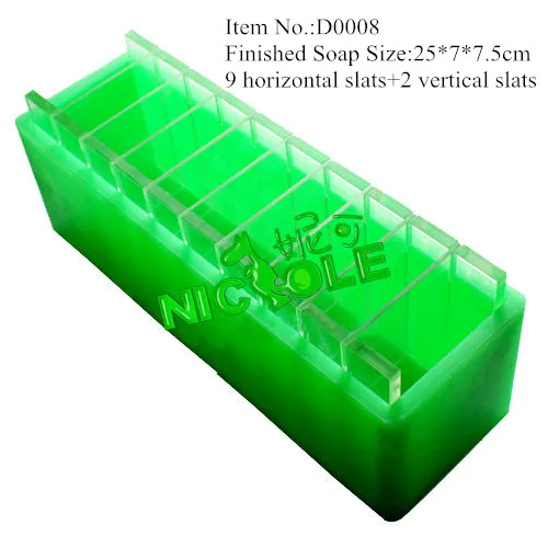 D0008 Middle Size Силиконовая форма для мыла с вертикальными и перекрещивающимися разделителями для мыла ручной работы - Цвет: D0008 Middle Size
