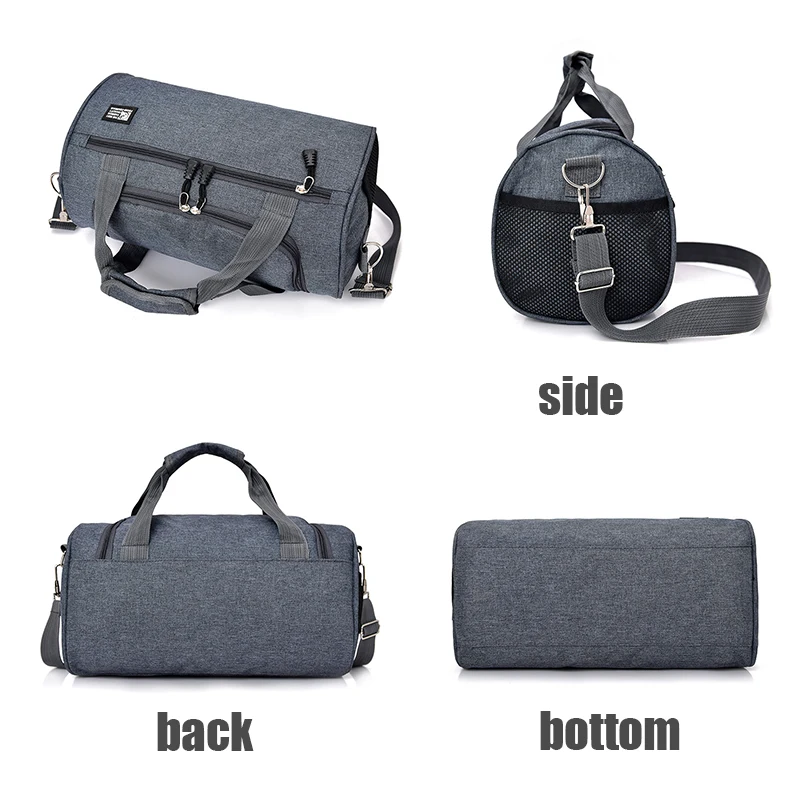 Men Travel Sport Gym Bag Light Luggage Women Training Fitness Travel Handbag Cylinder Duffel Weekend Crossbody Shoulder Bag Pack