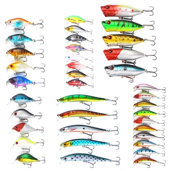 

HAODIAOZHE Fishing Lure Set Minnow Hard Bait Artificial bait Crank bait Quality Plastic Outdoor Fishing Bait Pesca Tackle YU112
