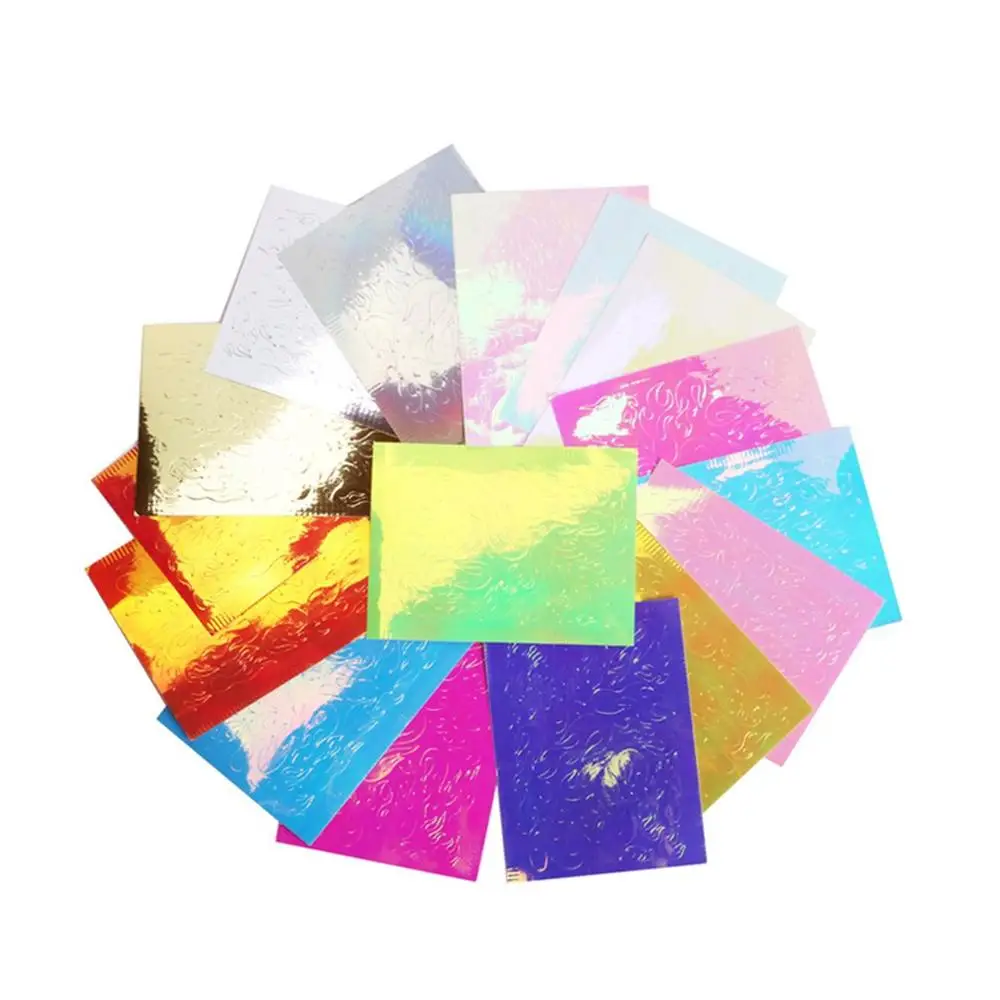 

Laser Magic Flame Nail Sticker 16 Color Set Nail Flame Sticker Explosion Laser Radiance Flame Nail Sticker Adhesive
