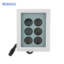 REDEAGLE 850nm инфракрасная лампа 6 Массив светодиодный металлический водонепроницаемый ИК заполняющий светильник 45 градусов для камеры видеонаблюдения