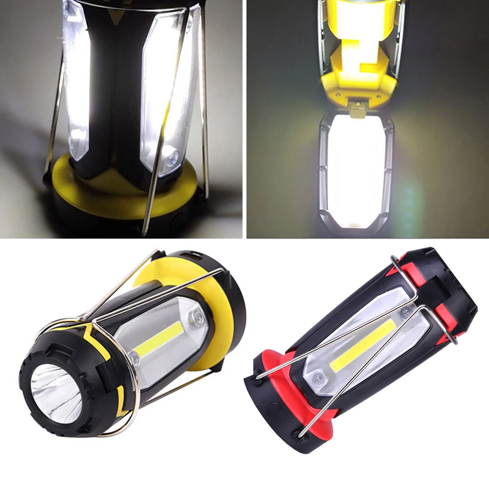 3 In 1 COB Multi-function Camping Lamp Outdoor USB Rechargeable Flashlight Portable Lantern Tent Safety Emergency Lighting Lamp