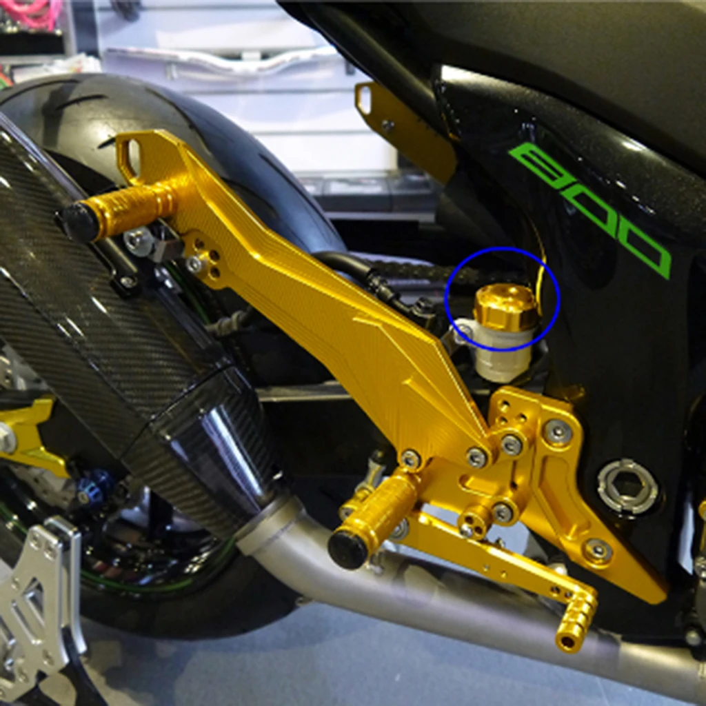 CNC Aluminum Alloy Rear Brake Fluid Reservoir Cap Lid Top Cover for Motorbike