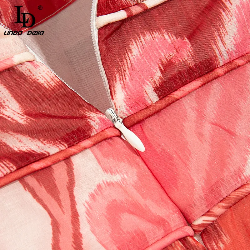 LD LINDA DELLA Fashion Runway Autumn Short Dress